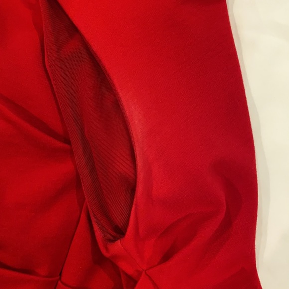 NICOLE MILLER bodycon ruched red dress EUC - Picture 14 of 15